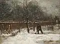 حديقة القسيس في نيونيين في الثلج، لوحة زيتية على قماش، يناير 1885، متحف Norton Simon، Pasadena (F194 ، JH603)