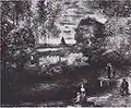 حديقة القسيس في نيونيين مع بركة وأرقام، لوحة زيتية، 1885، دمرتها النيران في روتردام في الحرب العالمية الثانية (F124 ، JH955)