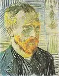 Self-Portrait with Japanese print December, 1887Kunstmuseum, Basel (on loan from Emily Dreyfus Foundation) (F319)