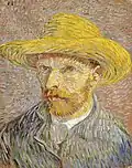 Self-Portrait with Straw Hat, 1887 Metropolitan Museum of Art (F365v)