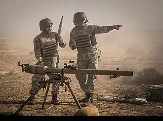 استخدام راجمات الصواريخ في مناورات الولاية 94.