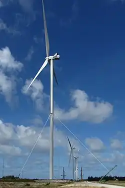 Vestas V126-3.45 MW ذو برج مشدود في Østerild.