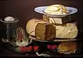 كلارا بيترز (1594–1657) طبيعة صامتة أجبان وخرشوف وكريز