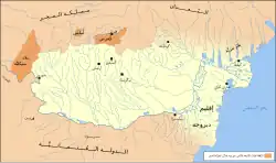 Map of Wallachia, Dobruja, and three fiefs in the Kingdom of Hungary