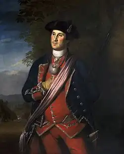 واشنطن في بدلته كعقيد في فوج فرجينيا الأول (1772)