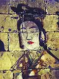 امرأة صينية في زي هانفو، جدارية من قبر شيان بمملكة هان الغربية (202 قبل الميلاد - 9 م) (تشانغآن القديمة)، مقاطعة شنشي