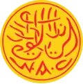 شعار النادي الأصلي حيث صُمِّم سنة 1950 والذي كان من أوائل الشعارات لنادي رياضي في المغرب يحتوي على كلمات عربية، وذلك باعتماد فن كتابة الخط العربي.