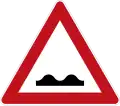 Germany bumpy road sign.