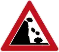 Falling rocks from the left