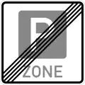 End of Parking management area