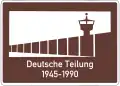 Tourist sign referring to the former East-West German border