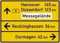 Sign on approaches to junctions