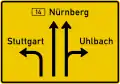 Sign on approaches to junctions (lanes)