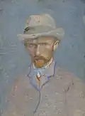 Self-Portrait with Grey Felt Hat, March/April 1887Oil on pasteboard, 19 × 14 cmVan Gogh Museum, Amsterdam (F296)