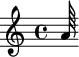 \relative c'' {a64}
